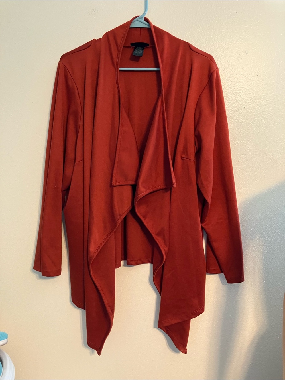Pat Rego Open-Front Cardigan in Warm Rust